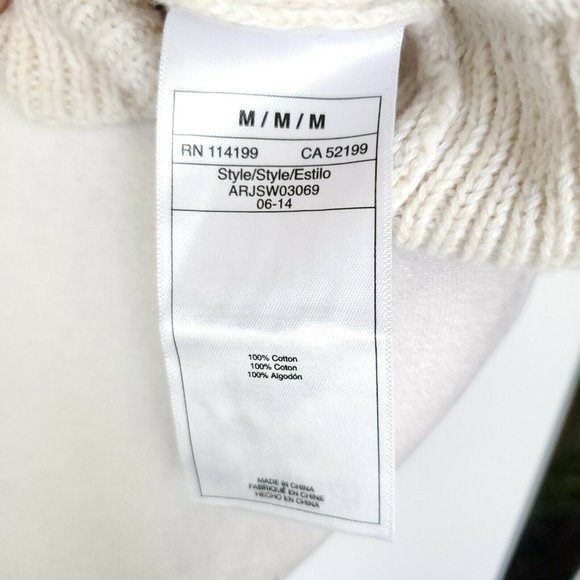 Roxy Beige Crochet Knit Open Front Cardigan Sz. M - Picture 8 of 10